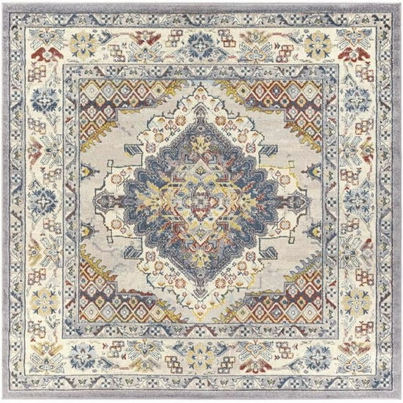 Surya Traditional Ankara Polypropylene 6'7" Square Area Rugs AKR2300-67SQ