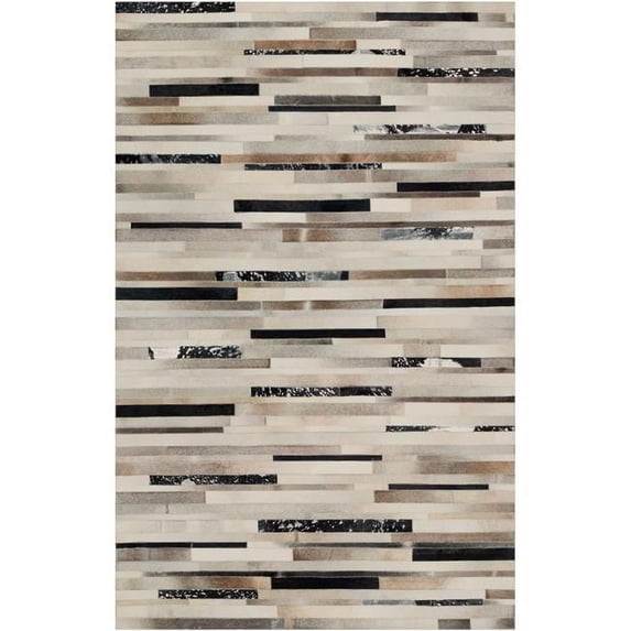 Surya Trail TRL-1120 24x96" Runner Modern Fabric Area Rug in Black/Light Gray