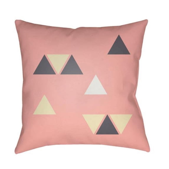 Surya Triangles Medium Throw Pillow - Multicolor - 20 x 20 x 4 in.
