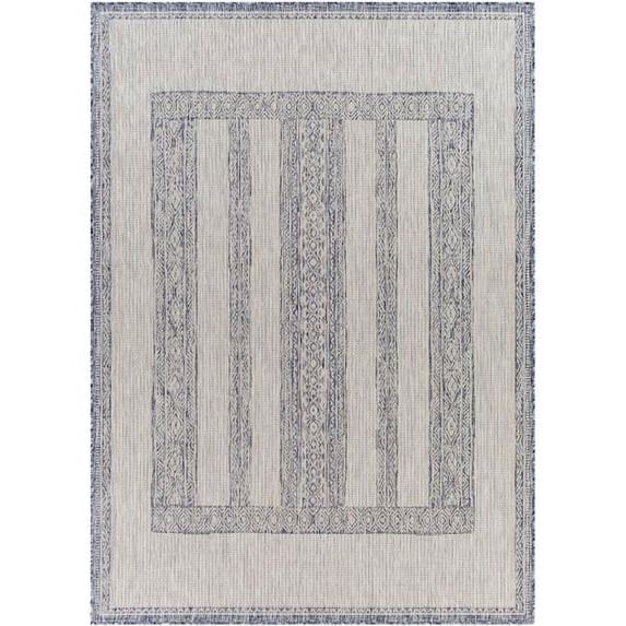 Surya Tuareg 110x144" Modern Polypropylene Rug in Blue and Gray