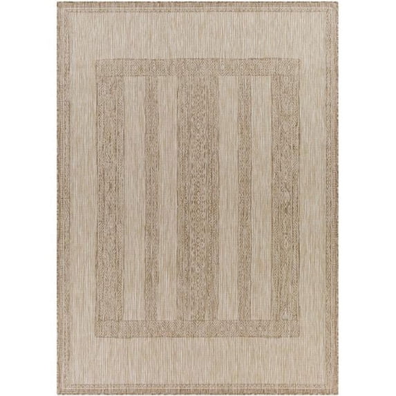 Tuareg Machine Woven Global Rugs in Beige