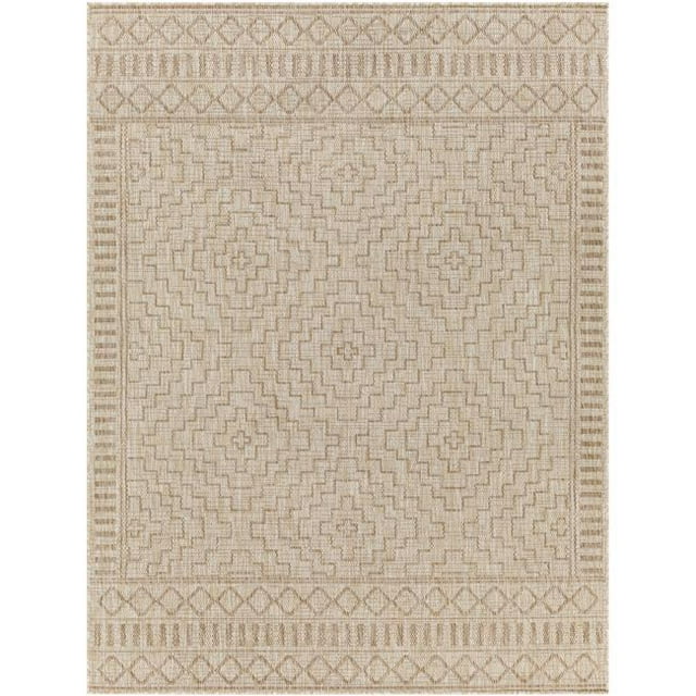 Surya Tuareg 63x84" Modern Polypropylene Rug in Taupe and Tan Finish