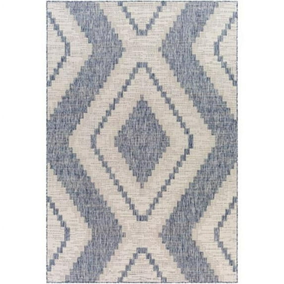Surya Tuareg 79x108" Modern Polypropylene Rug - Blue/Gray/Taupe