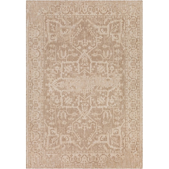Tuareg Machine Woven Traditional Rugs in Taupe