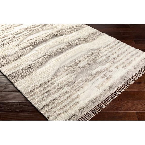 Surya Tulum TMU-2300 96x120" Rectangle Cottage Wool Area Rug in Taupe/Cream