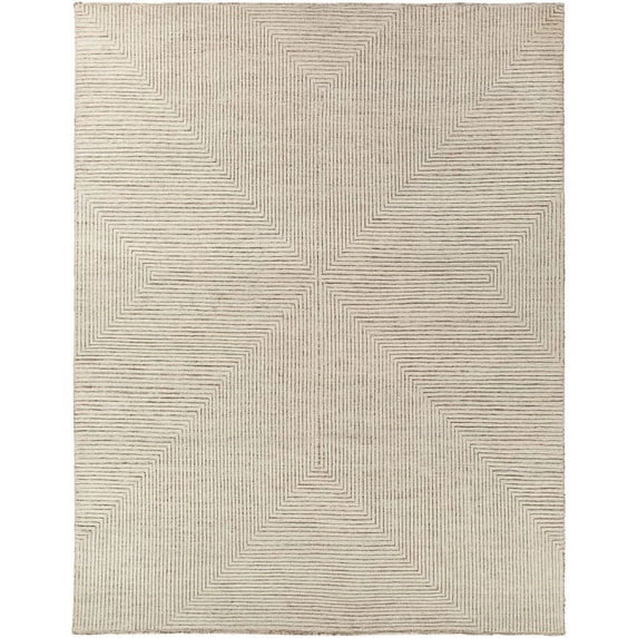 Surya Tunus TUN-2308 96x120" Rectangle Modern Wool Area Rug in Ivory/Taupe