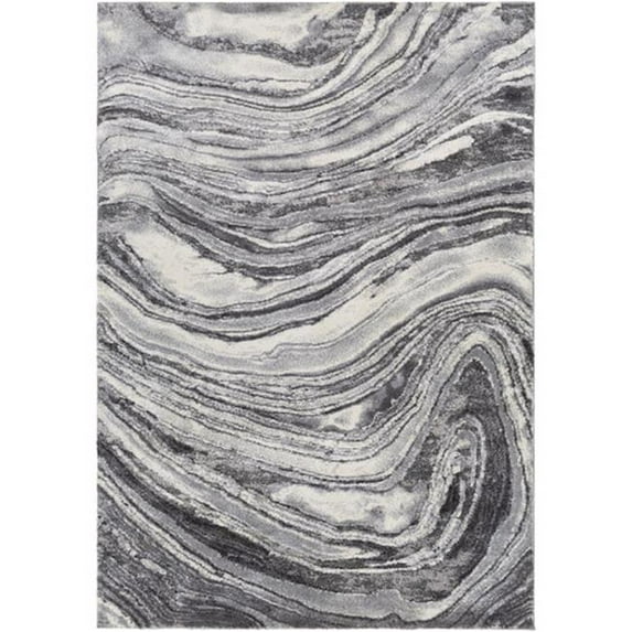 Surya Tuscany TUS-2316 79x114" Rectangle Modern Fabric Rug in Charcoal/Gray