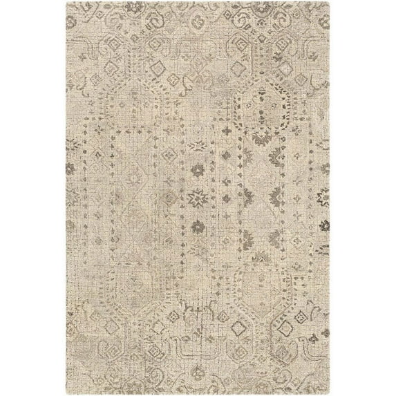 Surya Vancouver VCR-2301 96x120" Rectangle Wool Rug in Light Beige/Tan