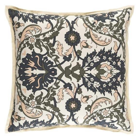 Medallions Damask VCT002-2020D Square 20" x 20" Pillow Cover + Down Insert