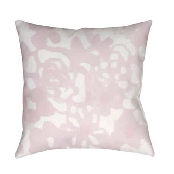 Surya Flowers II Medium Throw Pillow - Pink & Neutral - 20 x 20 x 4 in.