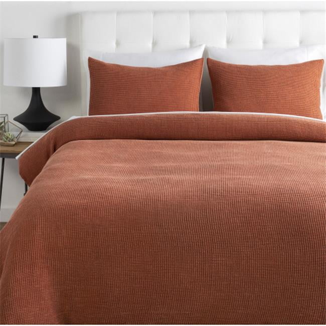 Tapis de salon moderne tissé plat orange 200x280 cm Yoyo | Maisons du Monde