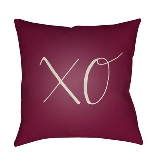 Surya  Xoxo 18 x 18 x 4 in. Throw Pillow - Purple - Medium