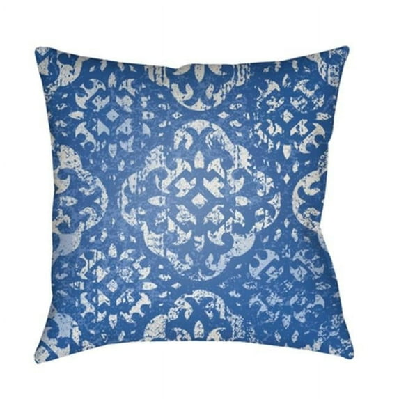 Surya YN016-2020 20 x 20 x 4 in. Yindi Geometric Square Throw Pillow, Light Gray & Bright Blue
