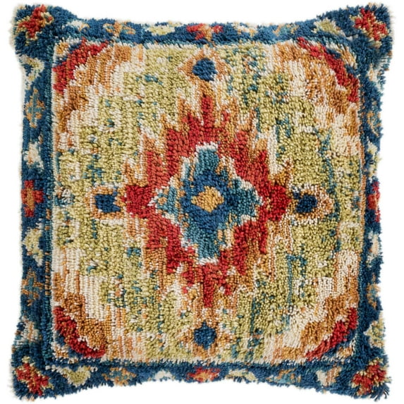 Surya Yuri Polyester And Linen Square Pillow Kit With Multi-Color YRI003-2020P