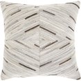 thumbnail image 1 of Surya Zander ZND-003 20x20" Square Rustic Leather Pillow Kit in Gray, 1 of 3