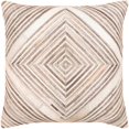 thumbnail image 1 of Surya Zander ZND-007 20x20" Square Rustic Leather Pillow Cover in Cream, 1 of 4