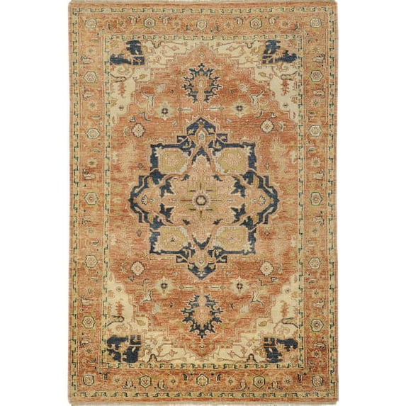 Surya Zeus Area Rug ZEU-7805 Rust Medallion Border 8' x 11' Rectangle