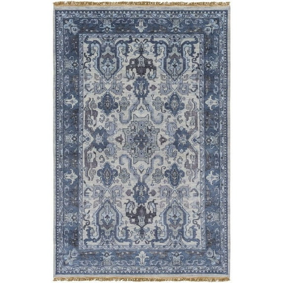 Surya Zeus x Area Rug x 3'9" x 5'9" Neutral Blue