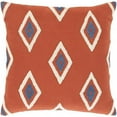thumbnail image 1 of Surya Zulu ZLU-001 22x22" Square Global Cotton Pillow Kit in Rust Orange/Beige, 1 of 2