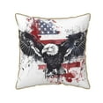 thumbnail image 1 of Susaid American Flag Eagle Art Print Velvet Throw Pillow Covers Home Art Deco Pillowcase Square Pillow Case Cushion Cover for Bed Sofa Living Room Car Indoor and Outdoor-20"x20", 1 of 8