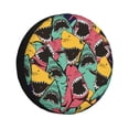 thumbnail image 1 of Susaid Angry Shark Pattern Print Tire Covers,Waterproof Anti-UV Snow Sun Rain Tire Covers for RV,Truck, SUV, Trailer, Camper-14 inch, 1 of 6