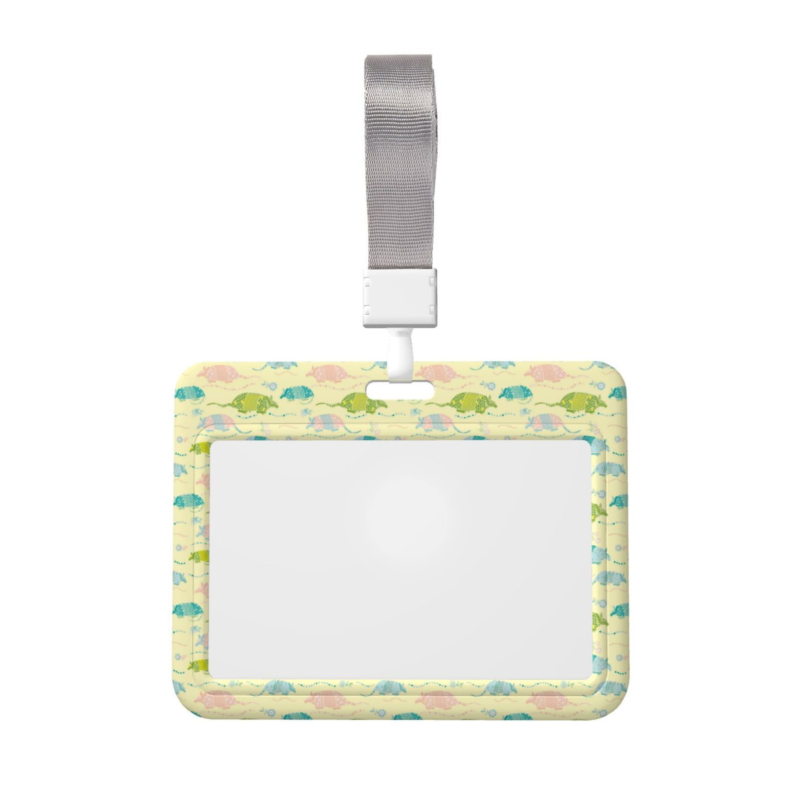 Susaid Cute Polar Bear Print ID Badge Holder With Double-Sided Windows - View #6