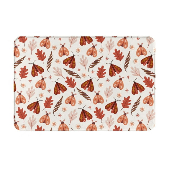 Susaid Autumn Brown Butterfly Print Doormat,Porch Decor,Housewarming Decor Gift Doormat,Funny Flannel Floor Mat,Funny Doormat 24x16 Inch