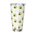 thumbnail image 1 of Susaid Avocado of a Hear Print 20oz Car Cup,Insulated Coffee Cup Fully Spill Proof Travel Coffee Mug, Stainless Steel Tumbler for Work Home Outdoor Car-Without Straw, 1 of 8