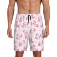 thumbnail image 1 of Susaid Baby Salamander Print Mens Shorts, Breathable Lounge Sleepwear Set with Elastic Waistband and Pockets-Small, 1 of 6