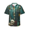 thumbnail image 1 of Susaid Baroque Floral Still Life Print Hawaiian Shirts for Men Women,Hawaiian Summer Short-Sleeve Casual Relaxed-Fit Button-Down,Medium, 1 of 7
