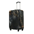 thumbnail image 1 of Susaid Black And Gold White Horse Print Elastic Washable Suitcase Cover with Hidden Zipper, Fits 18-32 Inch Luggage for Protection During Travel-X-Large, 1 of 7