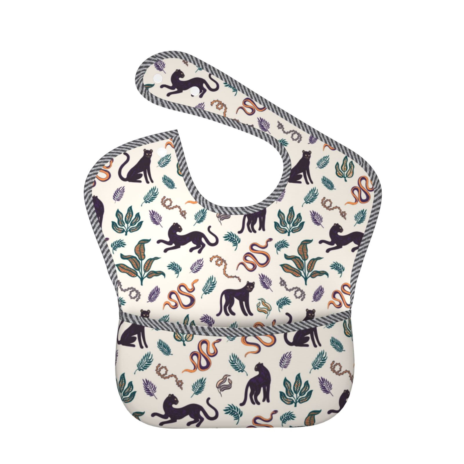 Bib Pattern Cat Susaid Black Cat And Snake Print Bibs for Babies Toddlers Adjustable ...