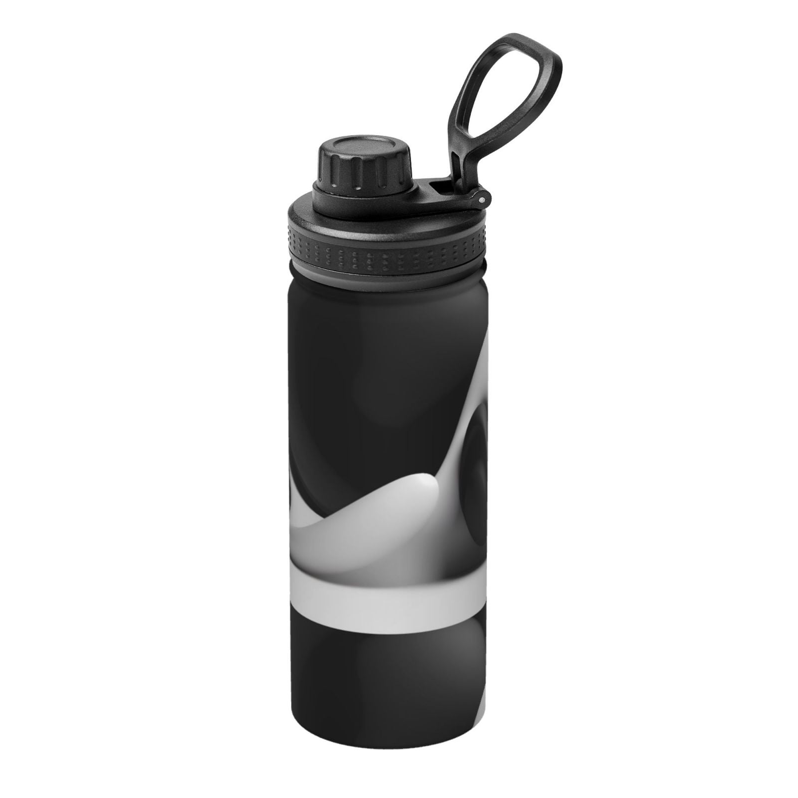 Susaid Black White Fluid Sculpture Print