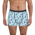 thumbnail image 1 of Susaid Black White Gray Rabbit Print Men's Mesh Boxer Briefs Cooling Breathable Sports Underwear Wide Waistband Boxer Briefs W/Fly-X-Large, 1 of 5