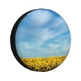 thumbnail image 1 of Susaid Blooming Sunflower Field Print Water Proof Spare Tire Cover Wheel Tire Dust-proof Cover Fit Trailer, RV, SUV and Many Vehicle-14 inch, 1 of 6