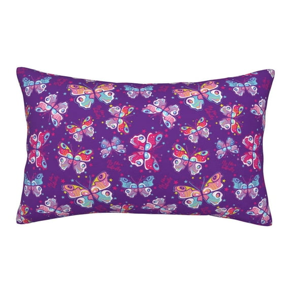 Susaid Bright Butterflies Print Pillowcases Multiple Size, Pillow Cover Super Soft Envelope Closure Standard Pillow Case-14"x20"
