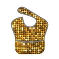 thumbnail image 1 of Susaid Bright Shiny Golden Print Bibs for Babies Toddlers Adjustable Waterproof Free Soft Durable Bibs for eating with Large Pocket Food Catcher, 1 of 8