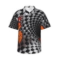 thumbnail image 1 of Susaid Butterflies Optical Illusion Print Short Sleeve Shirts Button Down Casual Shirts Summer Beach Aloha Button Down Short Sleeve for Men ,X-Large, 1 of 7
