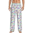 thumbnail image 1 of Susaid Butterflies on Polka Dots Print Mens Pajama Pants Set Sleep & Lounge Pants, PJ Bottoms with Pockets and Button Fly-Small, 1 of 6