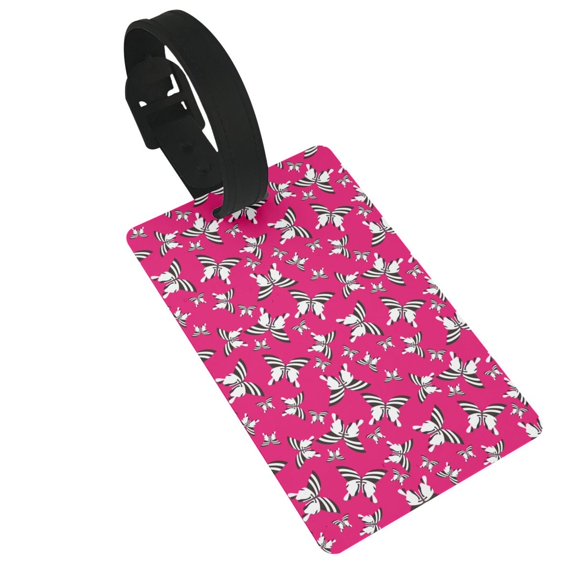Susaid Butterfly Print Funny Luggage Tags Colorful Unique Travel Baggage Bag Tags Suitcase Identify Labels for Women Men