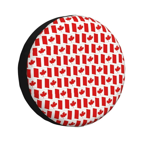 Susaid Canada Print Tire Covers,Waterproof Anti-UV Snow Sun Rain Tire Covers for RV,Truck, SUV, Trailer, Camper-17 inch
