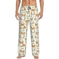 thumbnail image 1 of Susaid Cartoon Corgi Print Mens Pajama Pants Set Sleep & Lounge Pants, PJ Bottoms with Pockets and Button Fly-X-Large, 1 of 6
