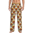 thumbnail image 1 of Susaid Cartoon Sunflowers Print Mens Pajama Pants Set Sleep & Lounge Pants, PJ Bottoms with Pockets and Button Fly-Medium, 1 of 6