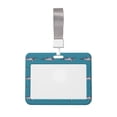 thumbnail image 1 of Susaid Cartoon Whale Print ID Badge Holder with Double-Sided Windows Horizontal Hard Plastic Case Black Card Protector Pouch for Office School ID Credit Cards, 1 of 7