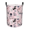 thumbnail image 1 of Susaid Cat Print Waterproof Oxford Cloth Storage Circular Laundry Hamper BasketCapacity for Home-Small, 1 of 6