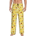 thumbnail image 1 of Susaid Chamomile And Ladybug Print Mens Pajama Pants Set Sleep & Lounge Pants, PJ Bottoms with Pockets and Button Fly-3X-Large, 1 of 6