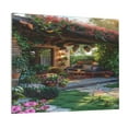 thumbnail image 1 of Susaid Charming Garden Patio Pattern Canvas Wall Decor Poster Framed Artwork Decoration for Bedroom Home Office Ready to Hang,Horizontal, 1 of 6