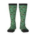 thumbnail image 1 of Susaid Christmas Dachshund Print Thermal Winter Socks for Men and Women, Warm Crew Hiking Socks, for Boots and Outdoor Activities, 1 of 6