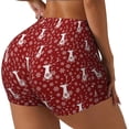thumbnail image 1 of Susaid Christmas Deer Head Print Intensify Workout Shorts for Women Seamless Scrunch Short Gym Yoga Running Sport Active Exercise Fitness Shorts-X-Large, 1 of 8
