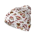 thumbnail image 1 of Susaid Christmas Santa Cartoon Snowman Print Winter Beanie for Men Women, Lined Beanie Soft Warm Knit Hat Ski Cuffed Cap, 1 of 6